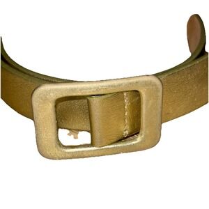 J Crew‎ Women's Small Soft Gold Genuine Leather Belt Monochromatic Accessories